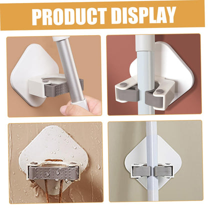 Space Saving Broom Organizer Wall Mount Mop and Broom Holder Self