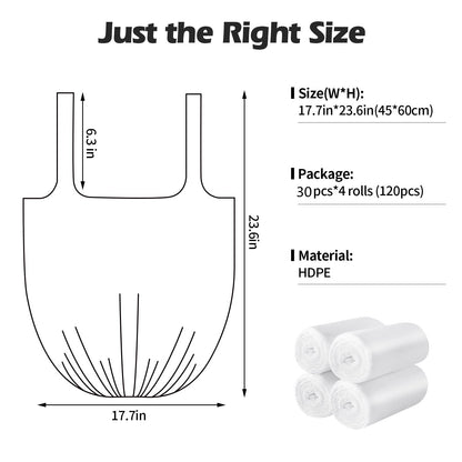 2 4 Gallon Portable Trash Bags (120 Count)