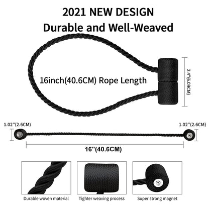 18 Inch Strong Magnetic Curtain Tiebacks (4 Count)