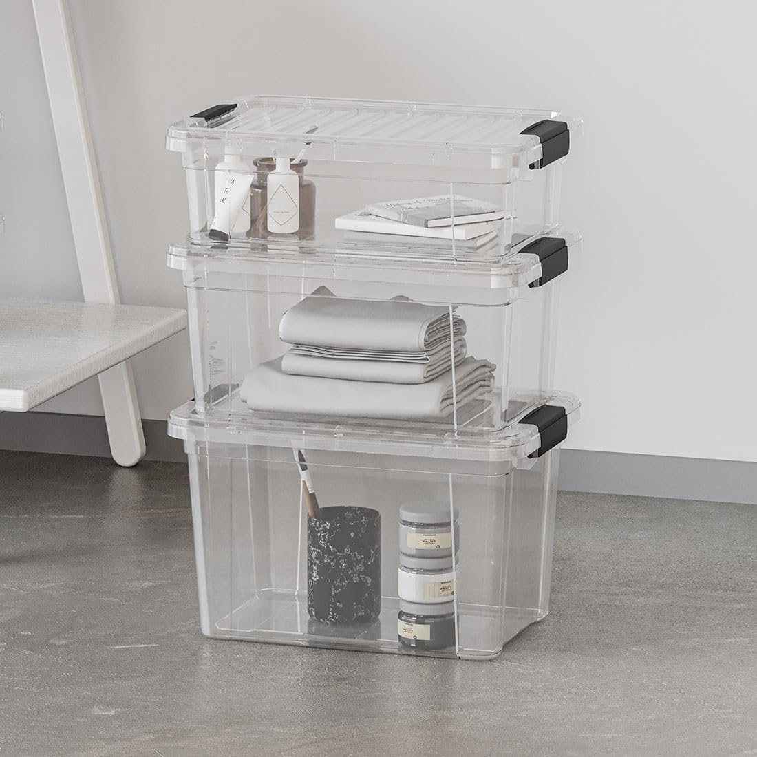 Mini Deep Storage Organizer Bin with Lid X