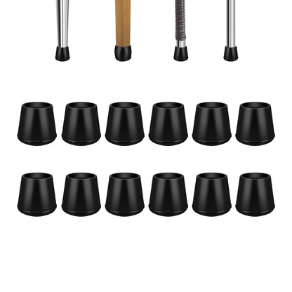 1-1/2” Round Rubber Chair Leg Tips Caps, Chair Leg Floor Protectors -8 Pack (8 Count)
