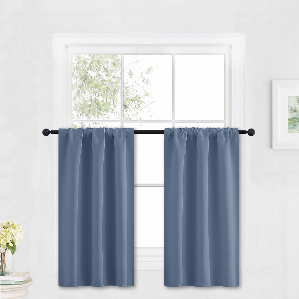 Cafe Blackout Curtains 30 inch Length (2 Count)