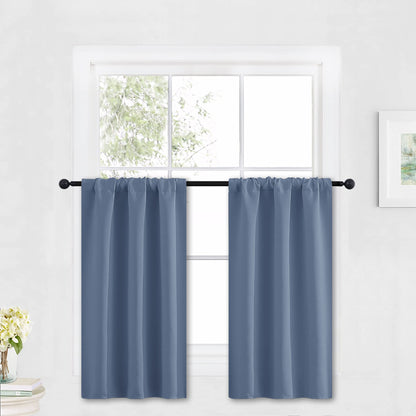 Cafe Blackout Curtains 30 inch Length (2 Count)