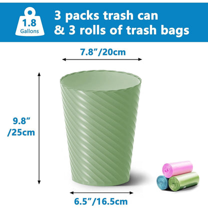 Bathroom Trash Can 3 Pack (3 Count)