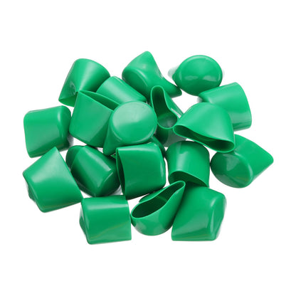 20pcs Rubber End Caps 43mm ID Vinyl PVC Round Tube Bolt Cap Cover Screw Thread Protectors Dark Green