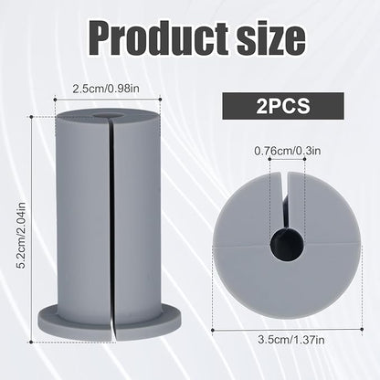 2pcs Wall Hole Cable Routing Kit for Starlink, Silicone Cable Feed Through Bushings Wall Grommets for 1 Inch Cables Cable Protective Sleeve for Starlink Cable Router and Ethernet Cable Adapter (Gray)
