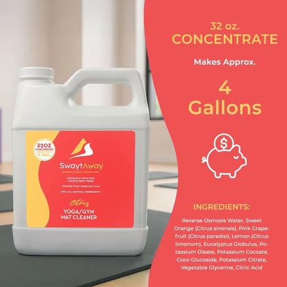 SwaytAway Fitness Mat Cleaner Concentrate Citrus (32 Fl Oz)