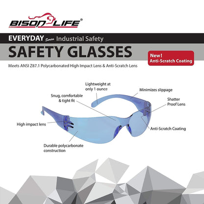 Full Color Protective Safety Glasses (12 Count)