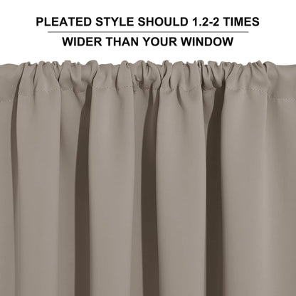 Blackout Curtains for Bedroom Living Room Nursery 72 inches Long (2 Count)