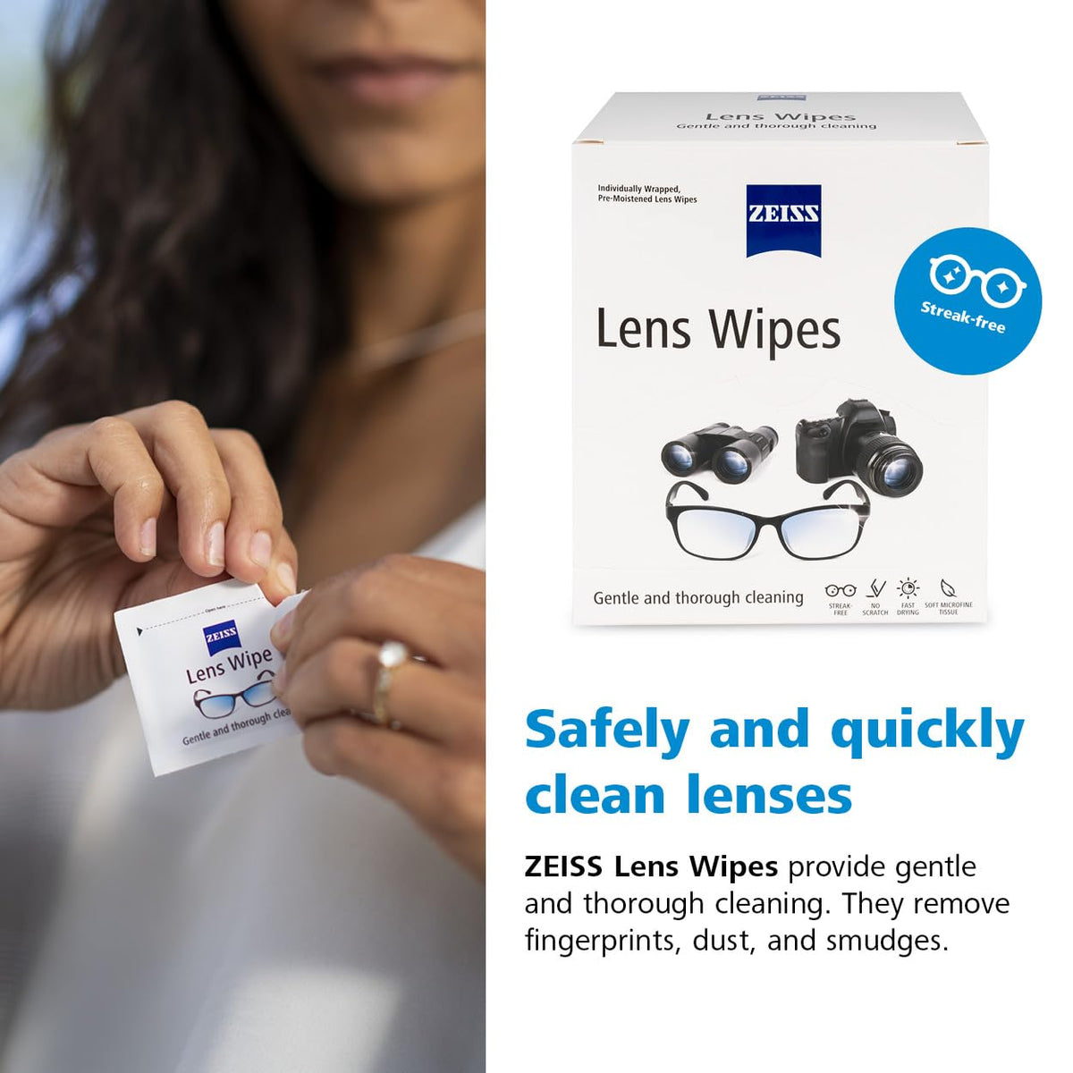 Pre Moistened Lens Cleaning Wipes (200 Count)