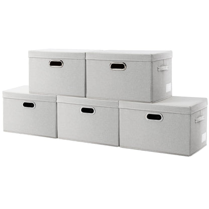 Collapsible Storage Bin with Lid [5 (5 Count)