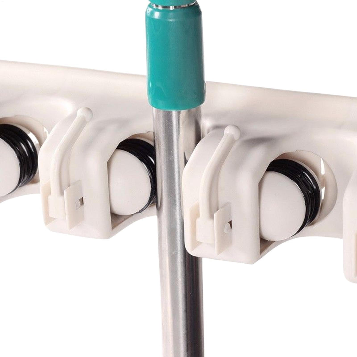 Mop Holder Wall Mount 5 Slots Heavy Duty Organizer
