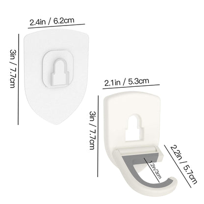 Broom Holder Wall Mount Self Adhesive (4 Count)