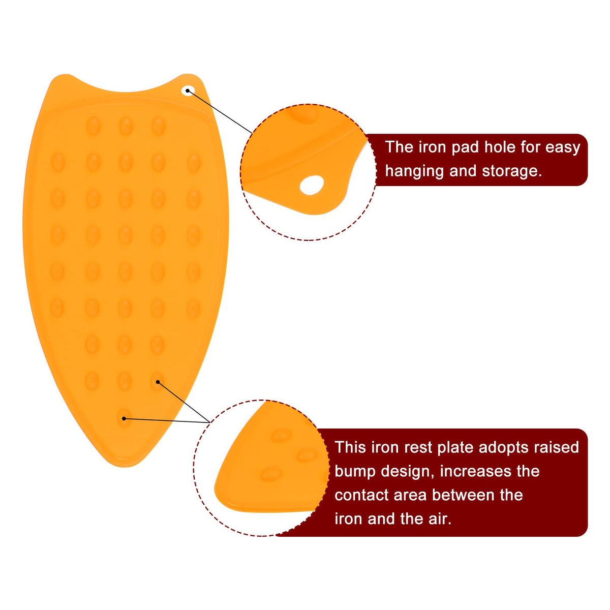 2pcs Silicone Iron Rest Pad