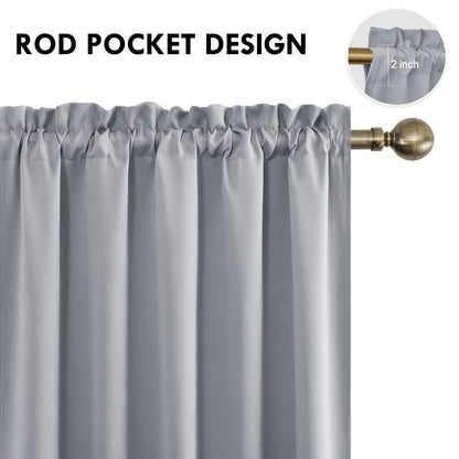 Wide Blackout Curtains for Living Room 60 x 84 Inch Long 2 Panels (2 Count)