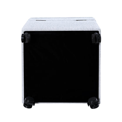 17.5 inch Square Storage Ottoman with Wheels & Flip Top Lid
