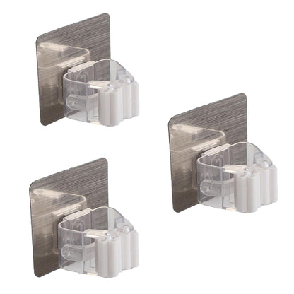 3 Pcs Wall Mounted Mop Holder Self (3 Count)