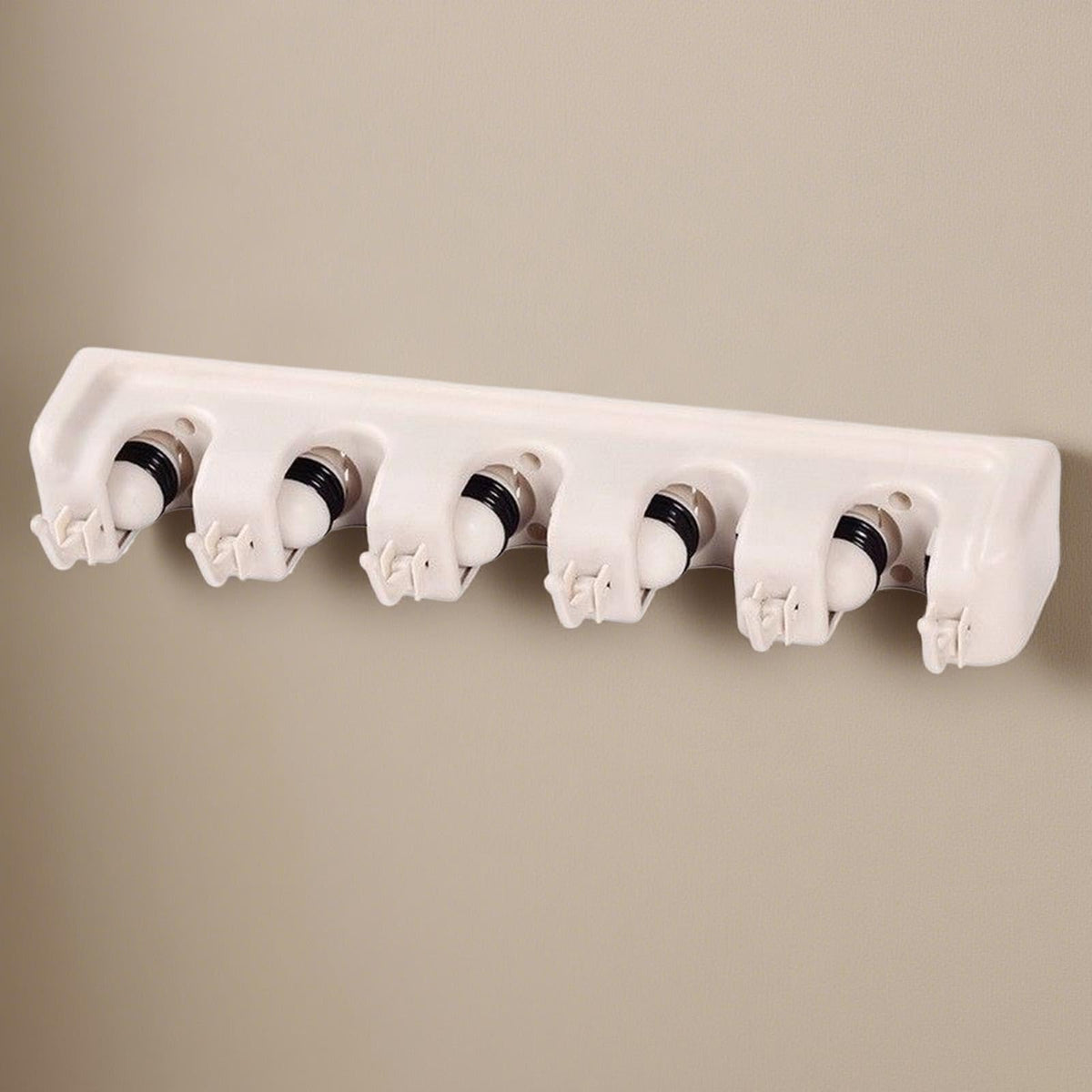 Mop Holder Wall Mount 5 Slots Heavy Duty Organizer