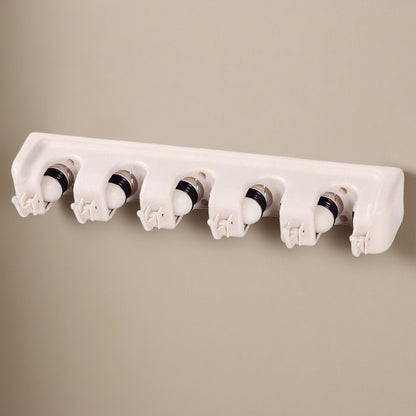 Mop Holder Wall Mount 5 Slots Heavy Duty Organizer