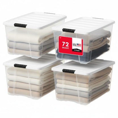 72 Qt Storage Bins with Lids (4 Count)
