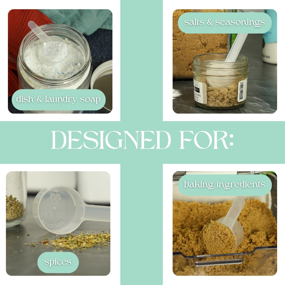 4 Pack 1 Tablespoon Plastic Measuring Scoop