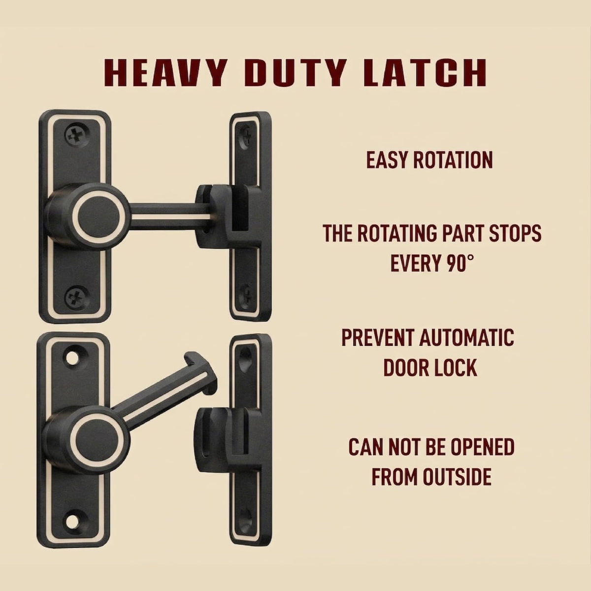 Barn Door Privacy Latch