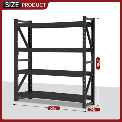 60" W x 24" D x 79" H Storage Shelves Heavy Duty