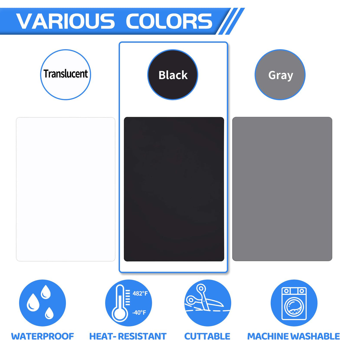 Silicone Mat 36"x 23.6" Heat Resistant Mats for Countertop Protector