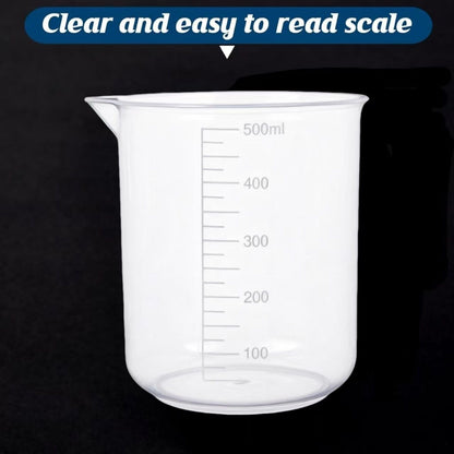 4PCS 500ml Plastic Lab Beakers