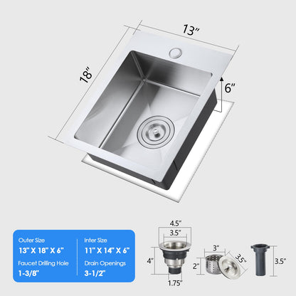 13 x 18 inch Bar Sink