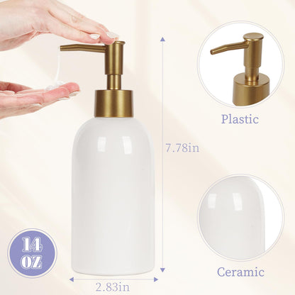 14OZ Hand and Dish Soap Dispenser Set for Bathroom & Kitchen