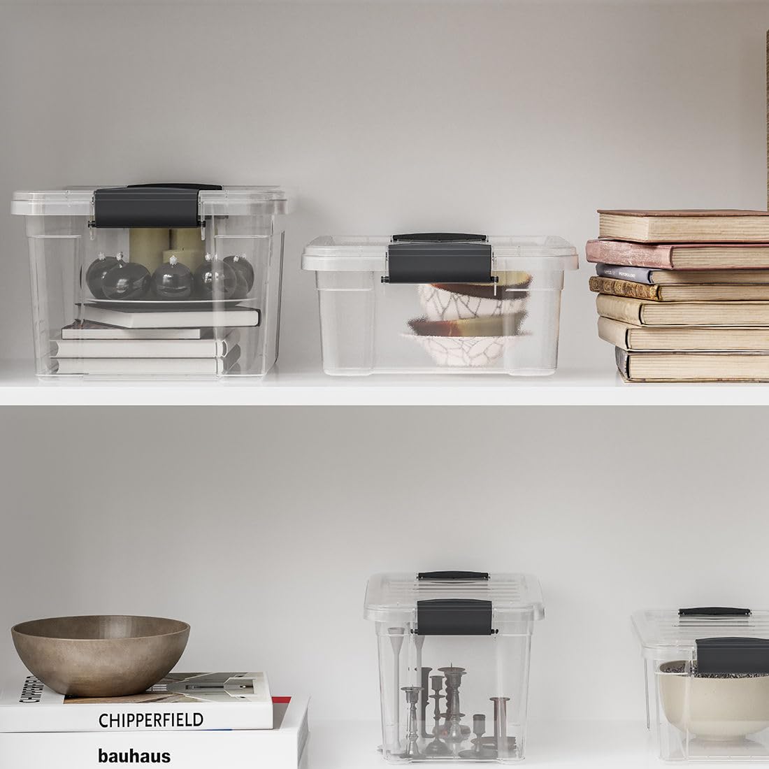 Mini Deep Storage Organizer Bin with Lid X
