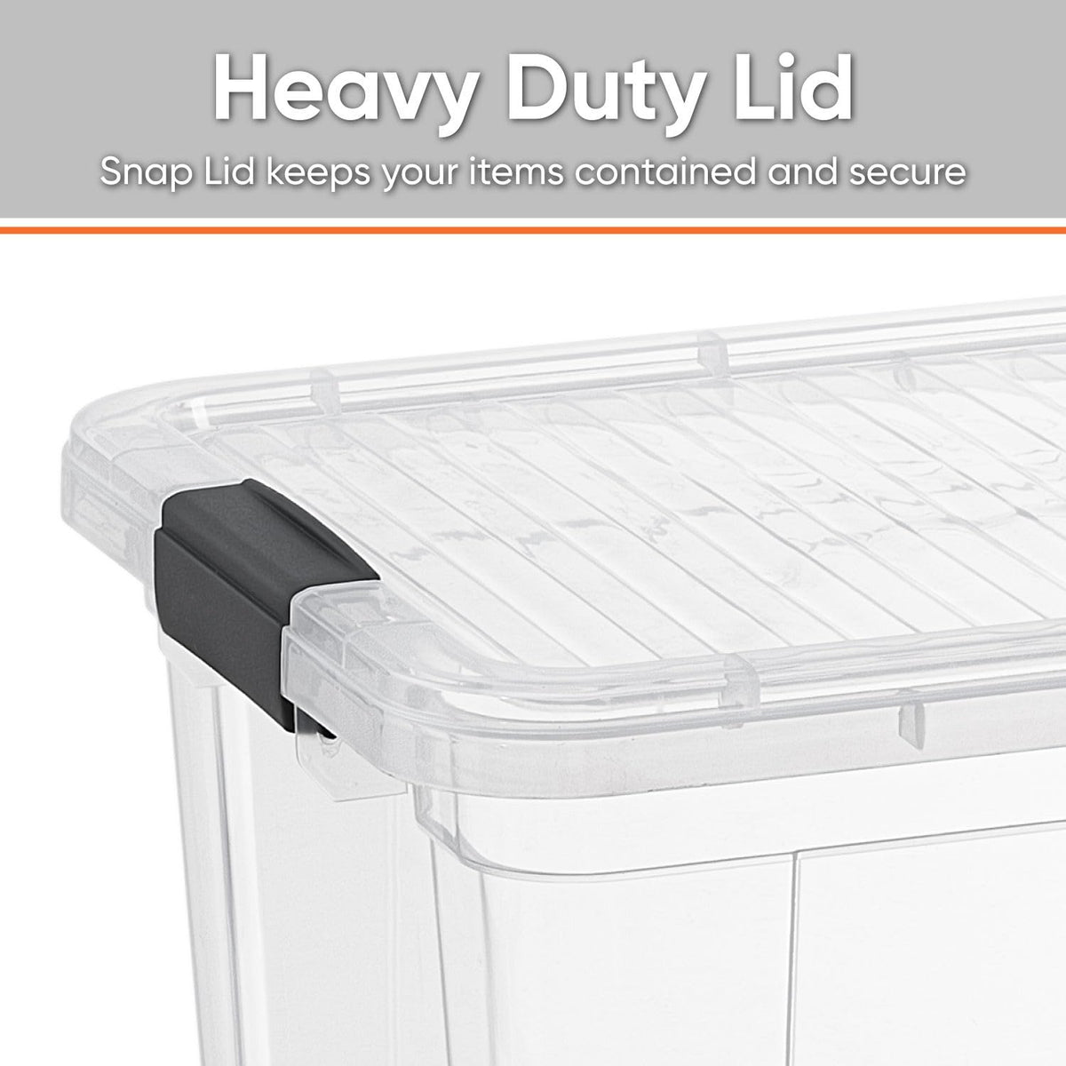 1.85 Quart Clear Plastic Storage Boxes with Lids (3 Count)