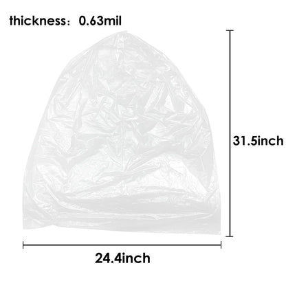 Tall Kitchen Clear Trash Bags 13 Gallon 60 Count Garbage Bags