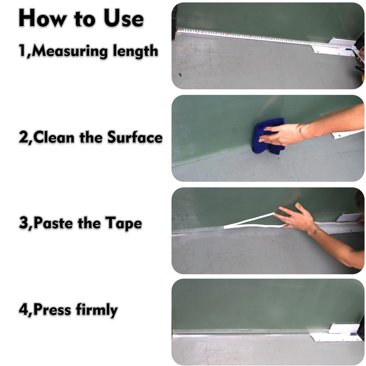 Silicone Seal Weather Stripping Tape 16.5 Feet Strip Bottom Draft Insulation Stopper Tape Weatherproof Soundproof for Door or Window Bathroom Shower Glass Gaps（25mm*5m）