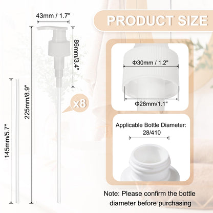 8 Pcs Soap Dispenser Pump Heads Soap Dispensers Top Pumps Replacement Switch Pumphead for Standard 28