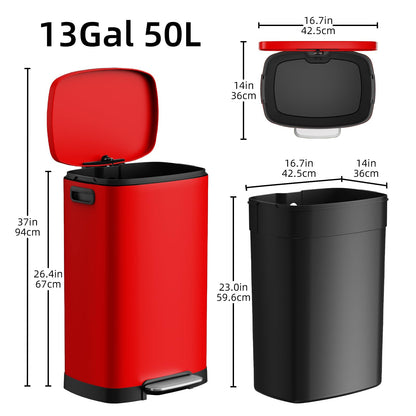 13 Gallon Trash Can with Lid