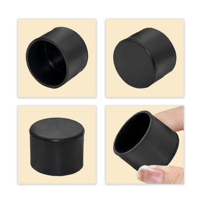 4 Pieces 45mm Rubber Chair Leg Caps Round (4 Count)