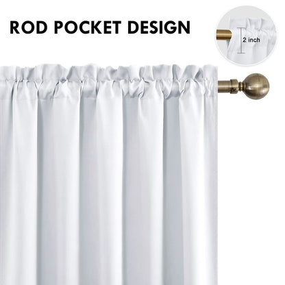Short Blackout Curtains 42 x 36 Inch Long for Kitchen RV Bunk 2 Panels (2 Count)