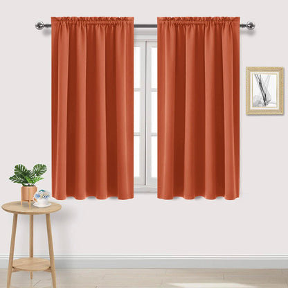 Blackout Curtains for Bedroom Living Room 52 x 45 Inch Long 2 Panels (2 Count)
