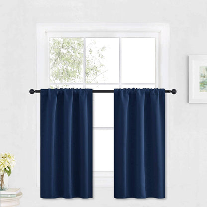Cafe Blackout Curtains 30 inch Length (2 Count)