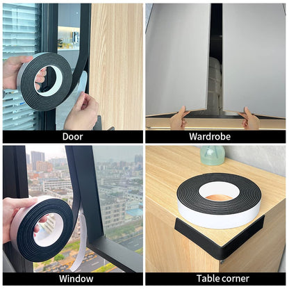 EVA Single Sided Adhesive Black Foam Tape (16.4 Foot)