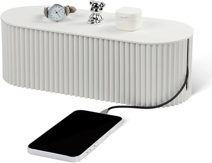 Large Cable Organizer Box for Power Strips, Surge Protectors, Chargers, TV Computer Wires - White