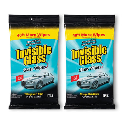 90161 2PK Large Glass Cleaning Wipes for Streak (56 Count)
