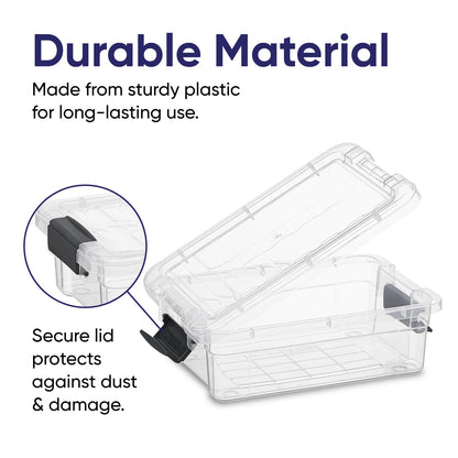0.7 Quart Mini Clear Plastic Storage Container with Lid (2 Count)