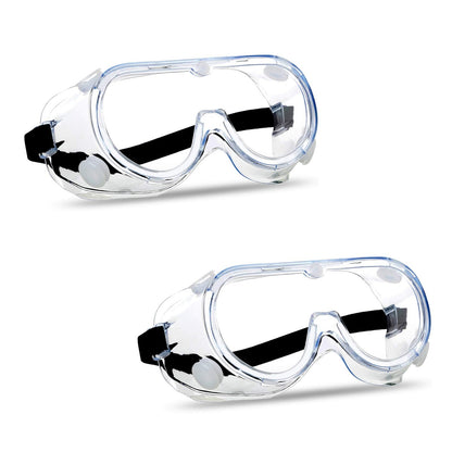 2PCS Anti Fog Protective Safety Goggles Clear Lens Wide (2 Count)
