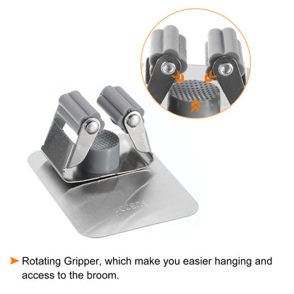 2pcs Mop Broom Holder Wall Mount
