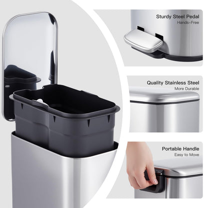 1.3 Gallon Bathroom Trash Can