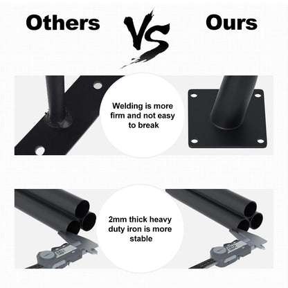 4PCS 7 Inch Matte Black Tapered Angled Legs for Furniture