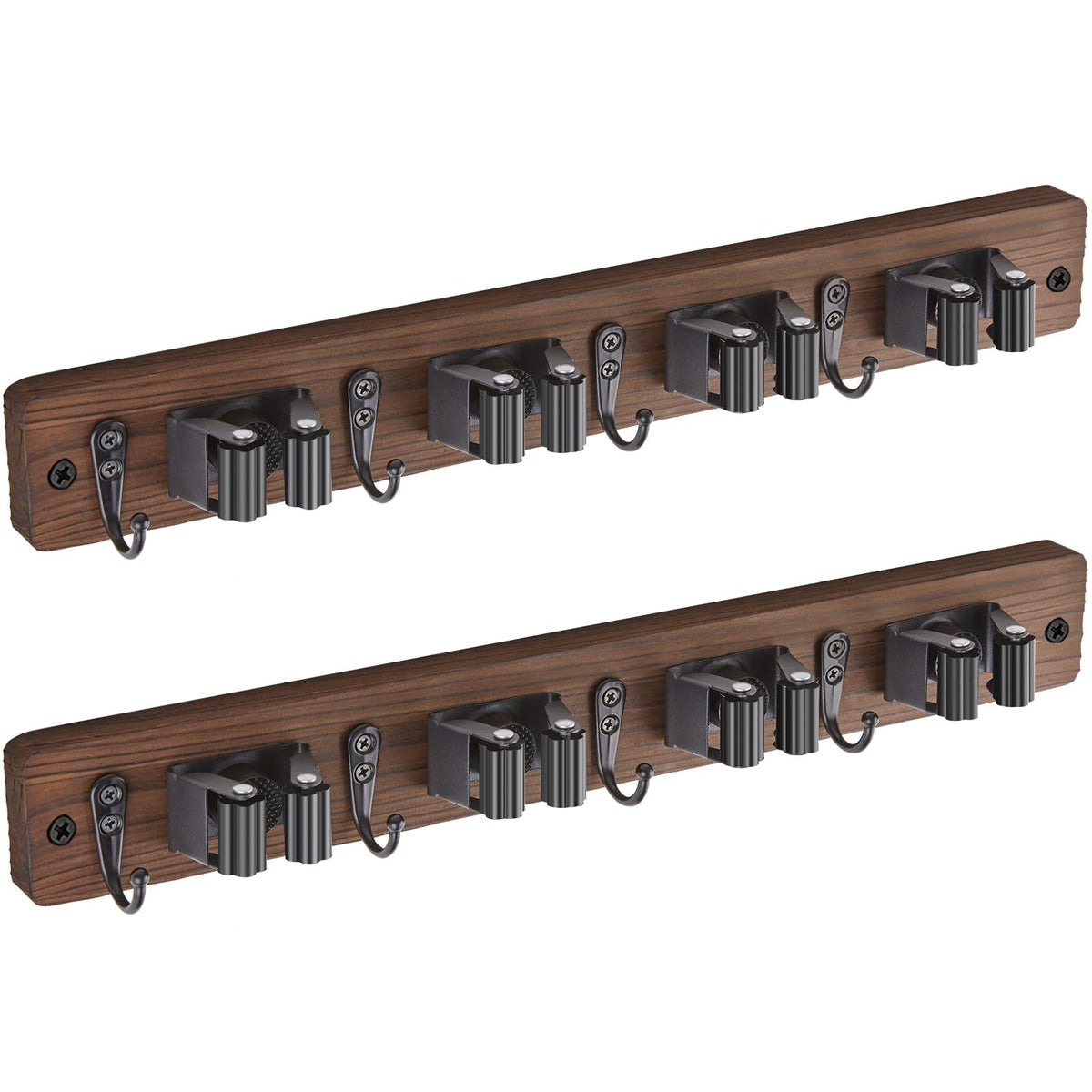 2 Pack Mop Broom Holder Wall Mount